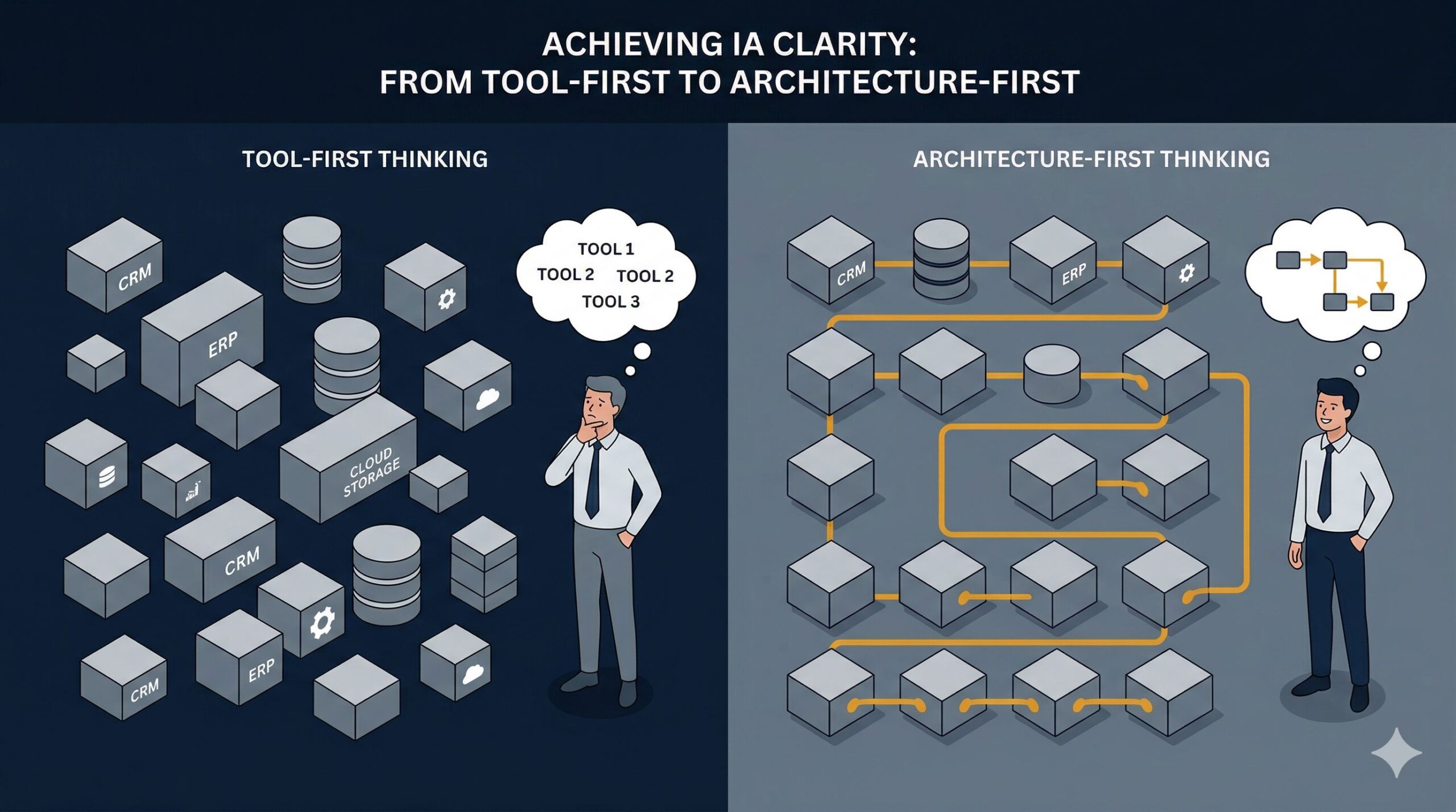 Achieving IA clarity: from tool-first to architecture-first thinking