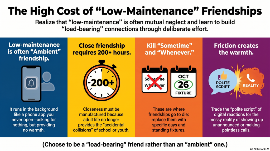the true cost of being a low-maintenance friend