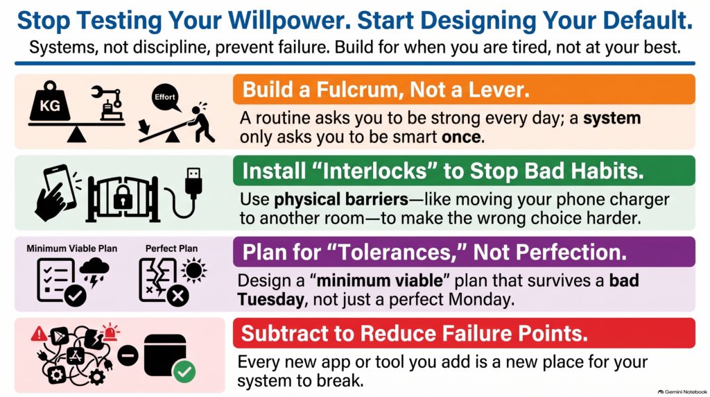 stop testing your willpower start designing your default